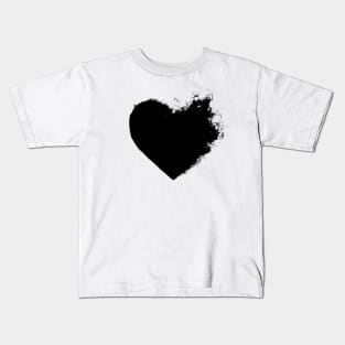 Broken Heart, Black Kids T-Shirt